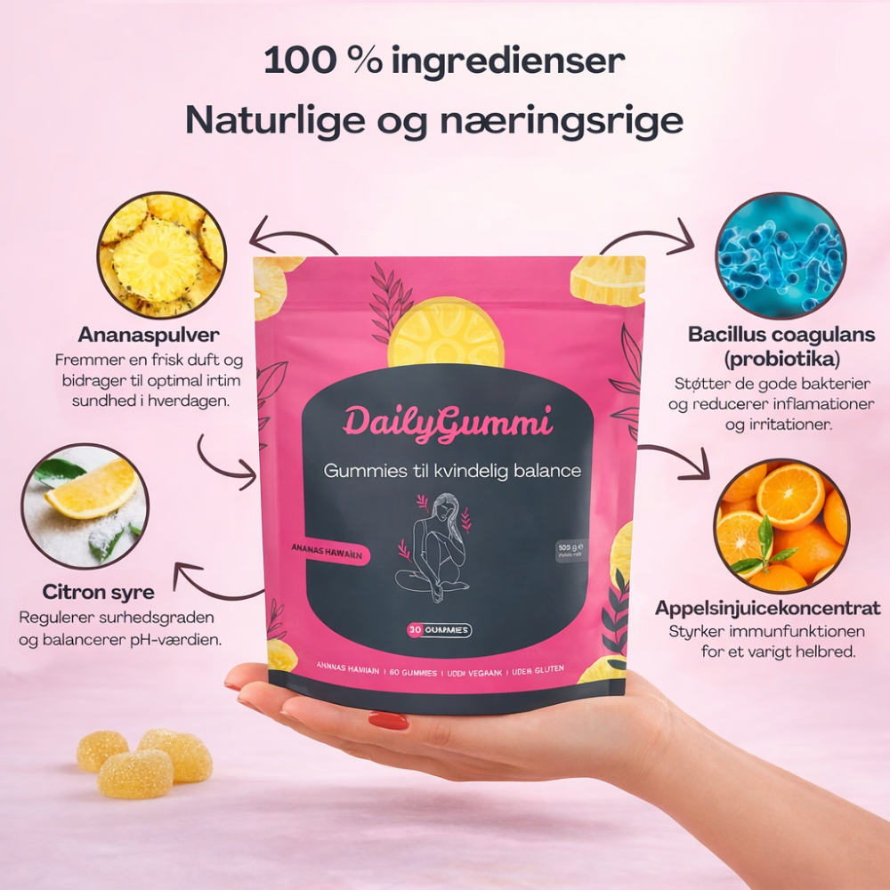 Gummier til kvindelig balance