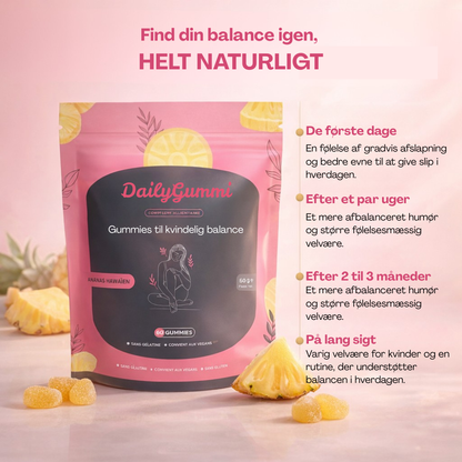 Gummier til kvindelig balance